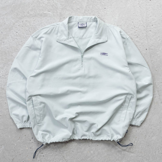 Umbro Diamond Logo 1/4 Zip Windbreaker Jacket - 90s (L)