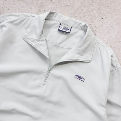 Umbro Diamond Logo 1/4 Zip Windbreaker Jacket - 90s (L)