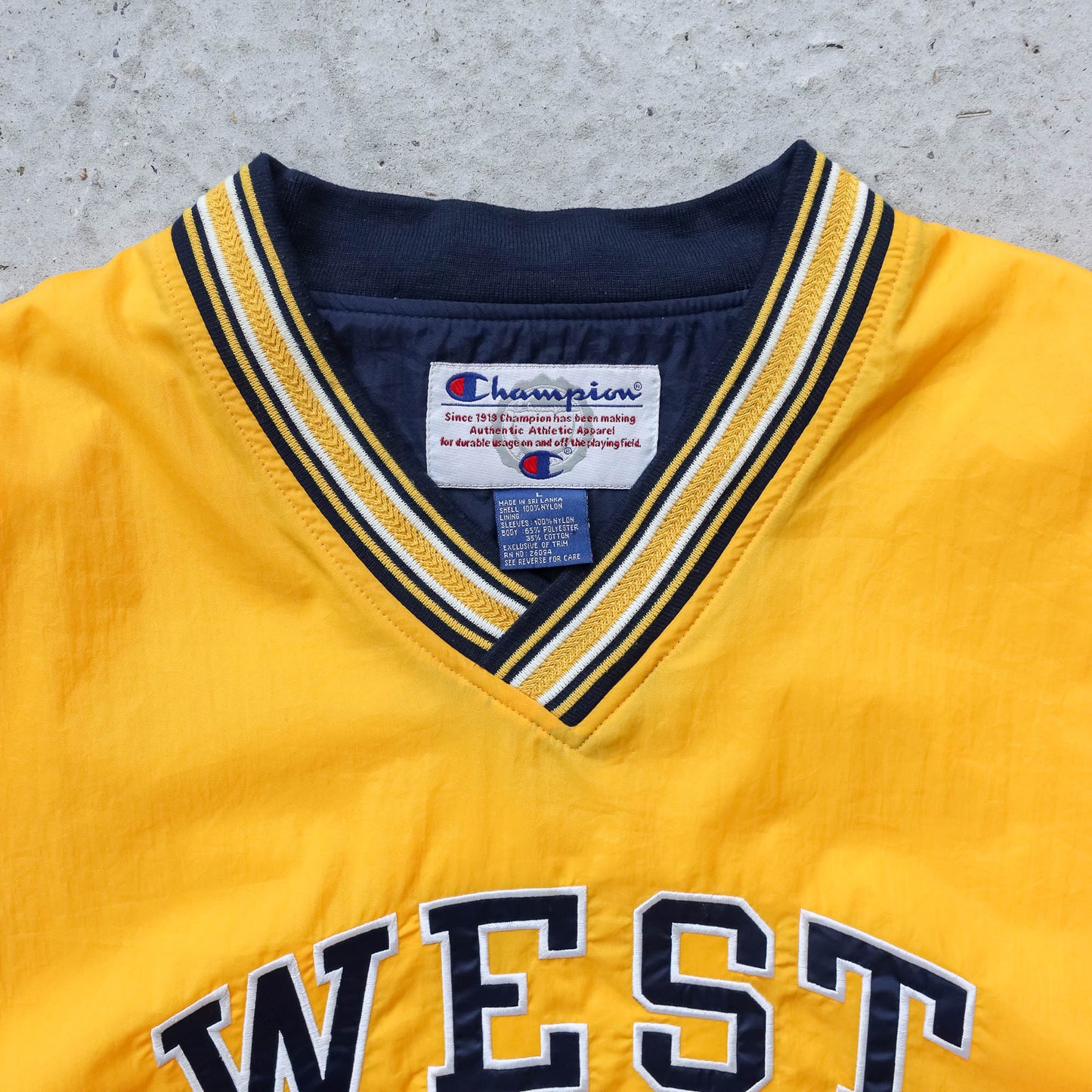 Champion West Virginia Mountaineers Windbreaker Jacket - 90s (L)