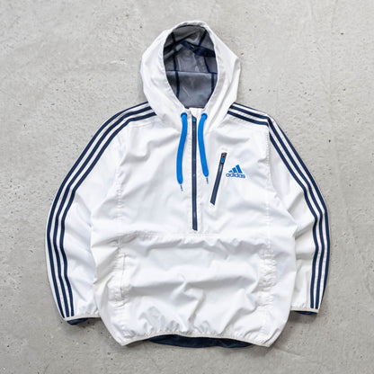 Adidas 3-Stripe 1/4 Zip Windbreaker Jacket - 2000s (M)