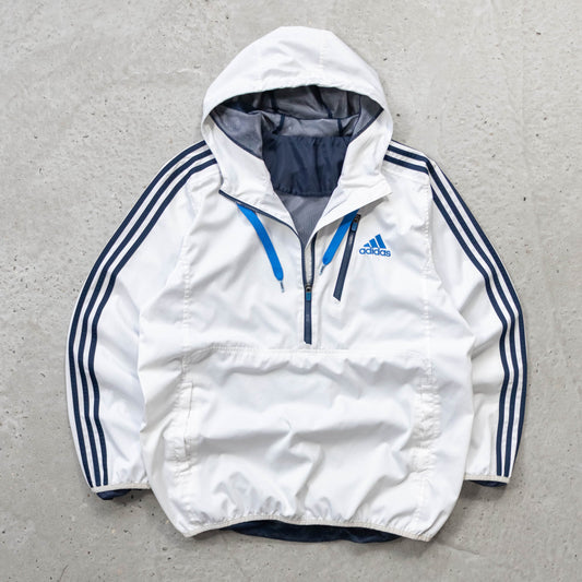 Adidas 3-Stripe 1/4 Zip Windbreaker Jacket - 2000s (M)