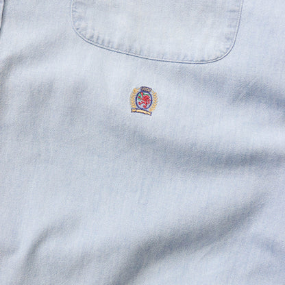 Vintage 90s Tommy Hilfiger Split Panel Button Up Shirt - XL