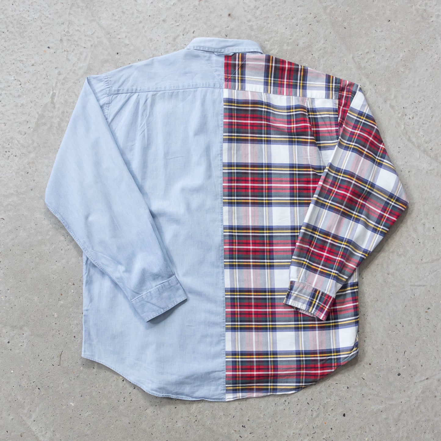 Vintage 90s Tommy Hilfiger Split Panel Button Up Shirt - XL