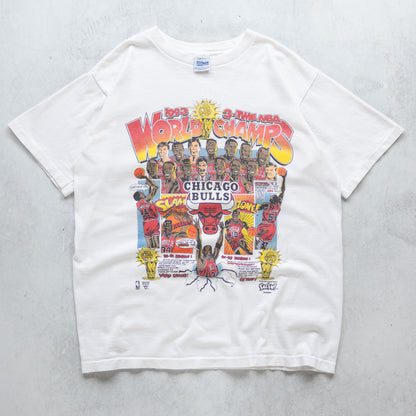 Vintage 1993 Chicago Bulls NBA Champions Salem Comic Tee - L