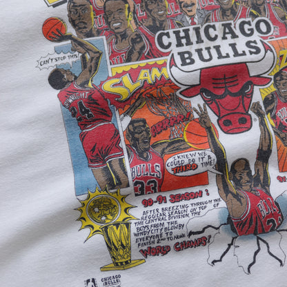 Vintage 1993 Chicago Bulls NBA Champions Salem Comic Tee - L