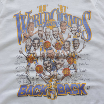 Vintage 1988 Los Angeles Lakers NBA Champions Salem Tee - L