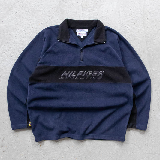 Tommy Hilfiger Athletics 1/4 Zip Fleece Pullover - 90s (L)