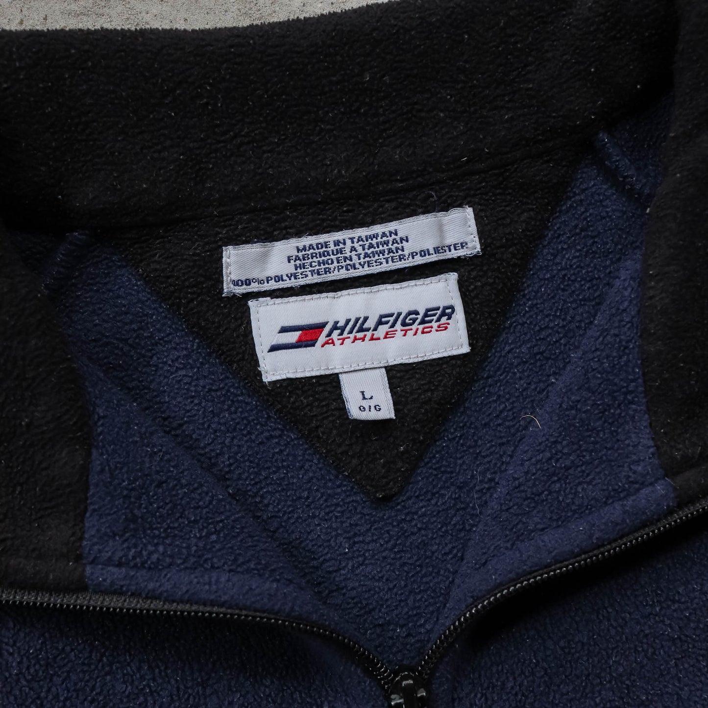 Tommy Hilfiger Athletics 1/4 Zip Fleece Pullover - 90s (L)
