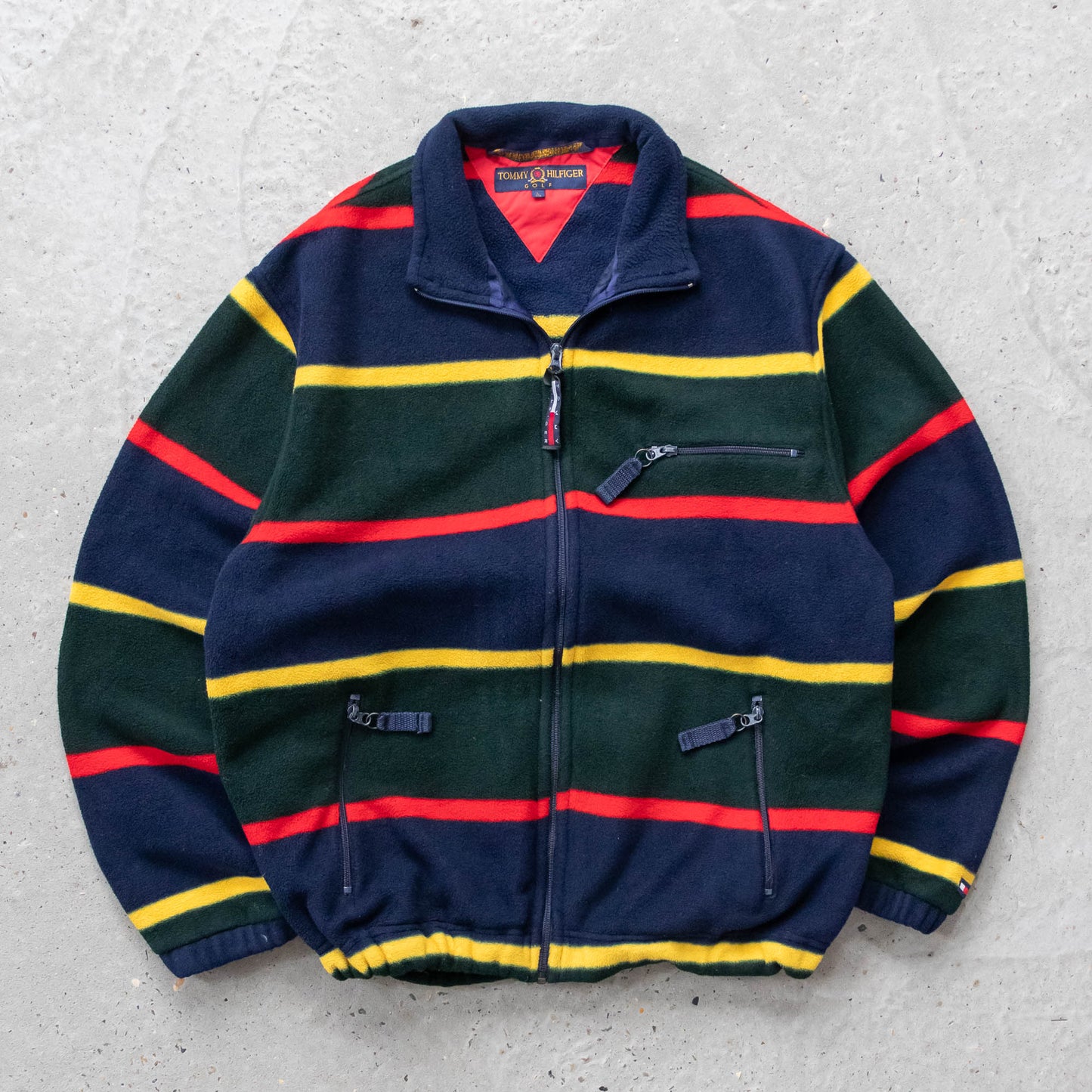 Tommy Hilfiger Golf Colourblock Fleece Jacket - 90s (L)