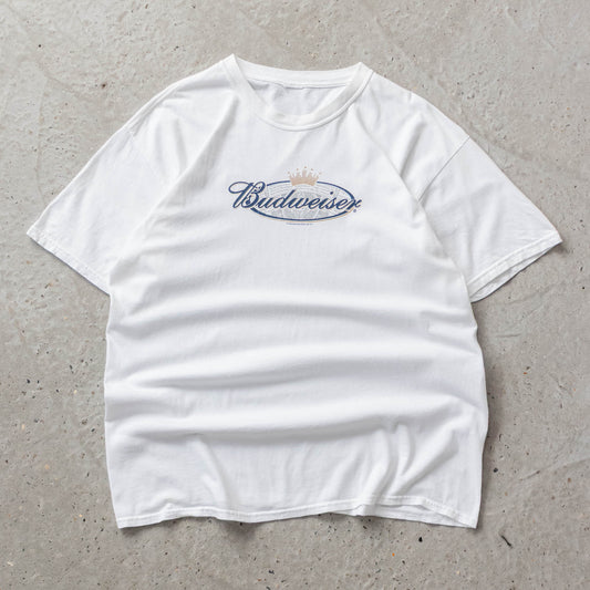 Vintage 2003 Budweiser Script Logo Tee - XL