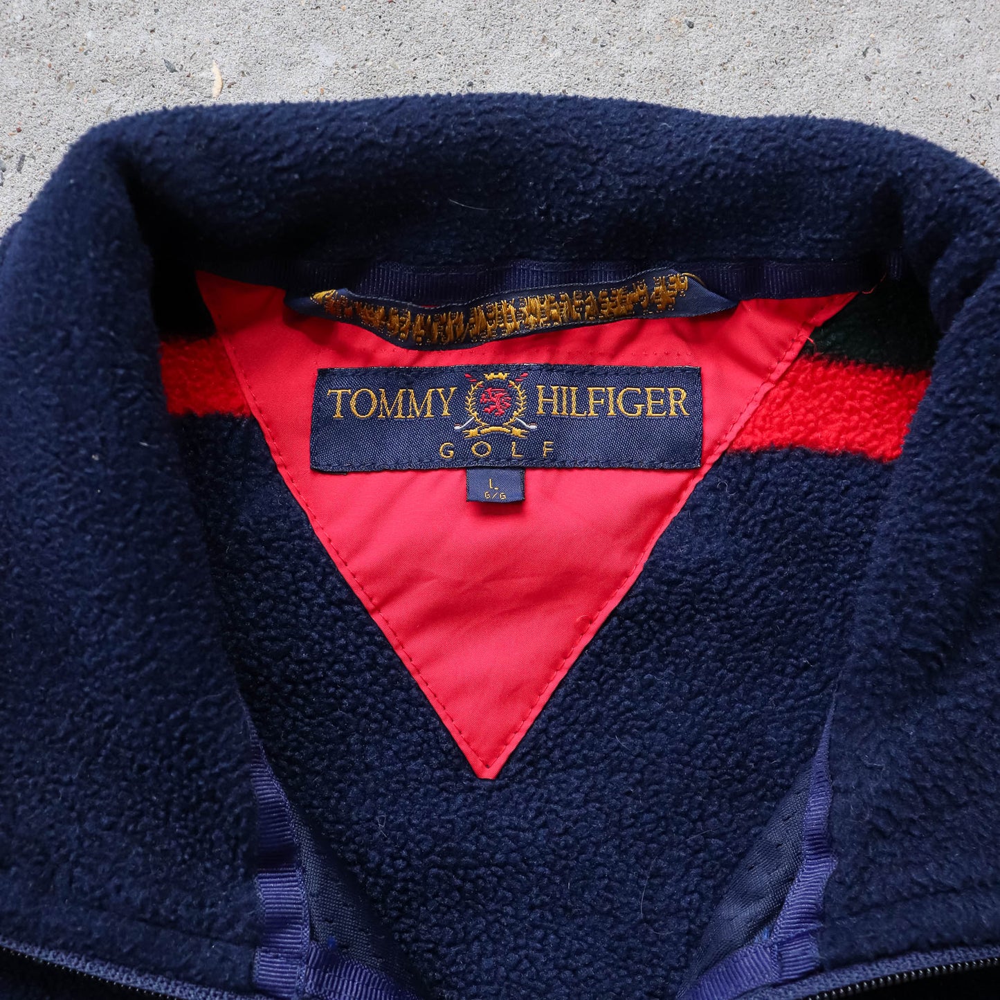 Tommy Hilfiger Golf Colourblock Fleece Jacket - 90s (L)