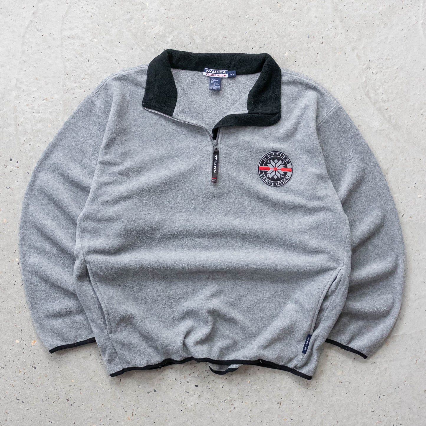 Nautica Competition Arctic 1/4 Zip Fleece Pullover - 90s (L)