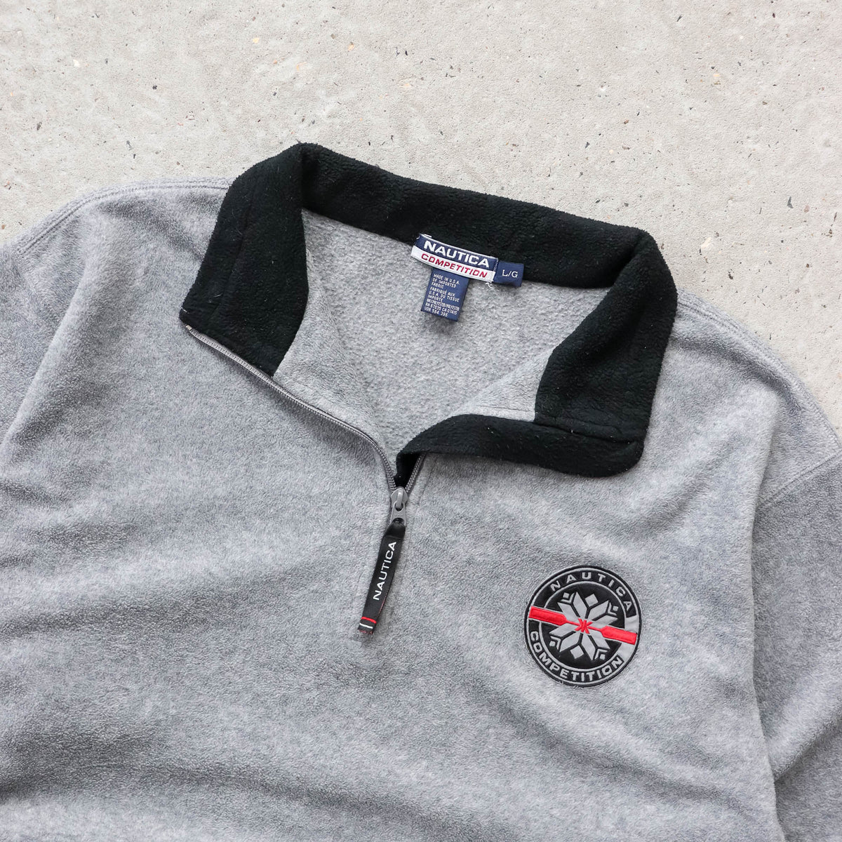 Nautica Competition Arctic 1/4 Zip Fleece Pullover - 90s (L)