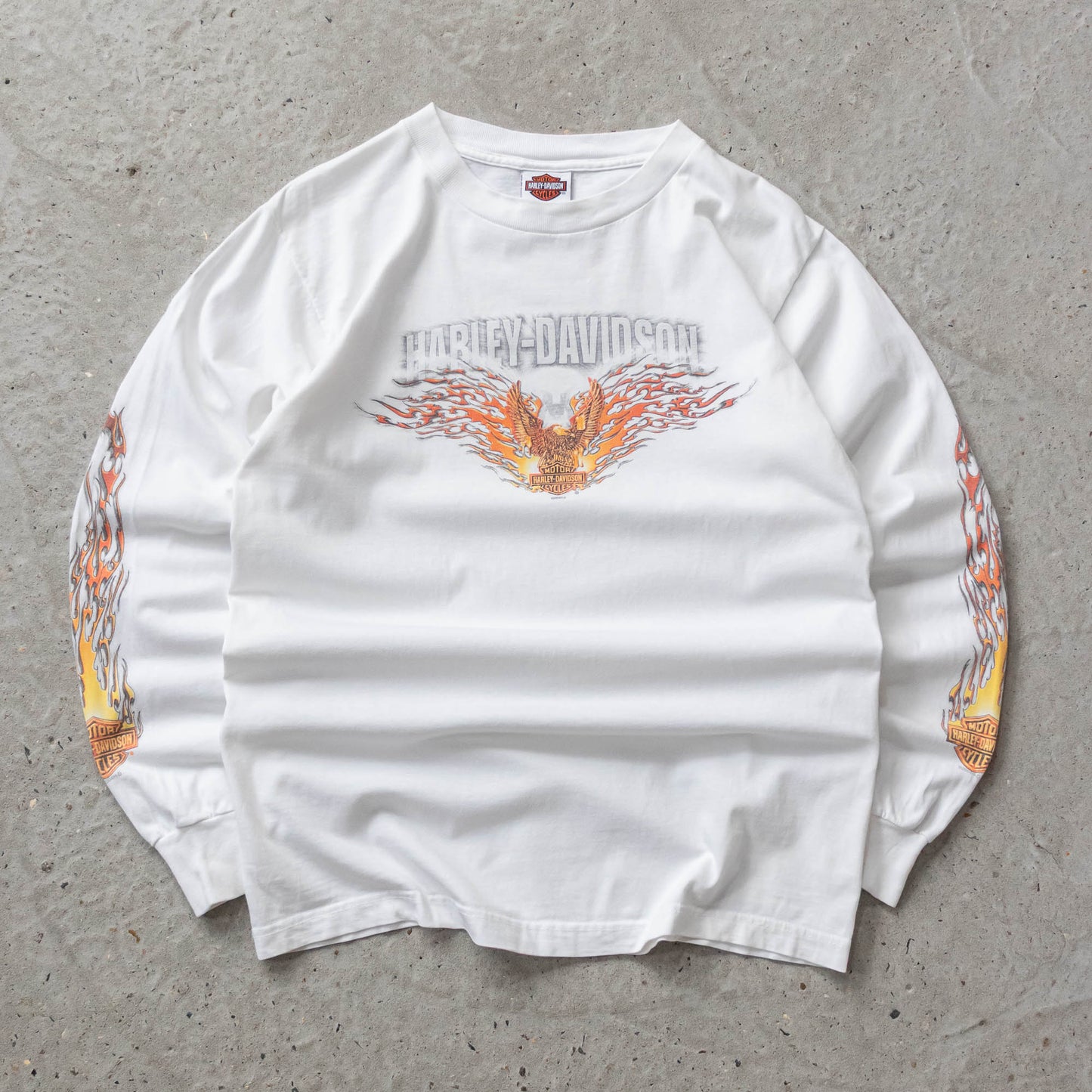 Vintage 2004 Harley Davidson Long Sleeve Flames Tee - M