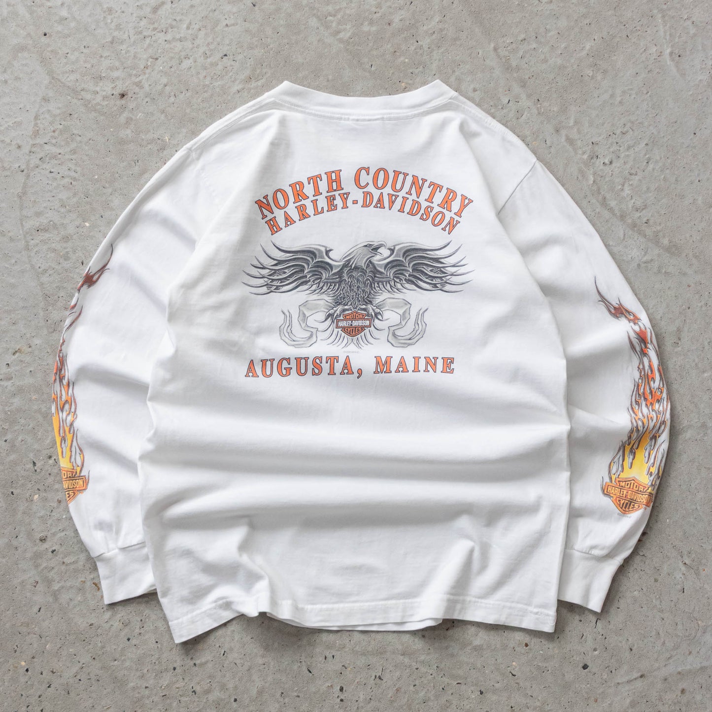 Vintage 2004 Harley Davidson Long Sleeve Flames Tee - M
