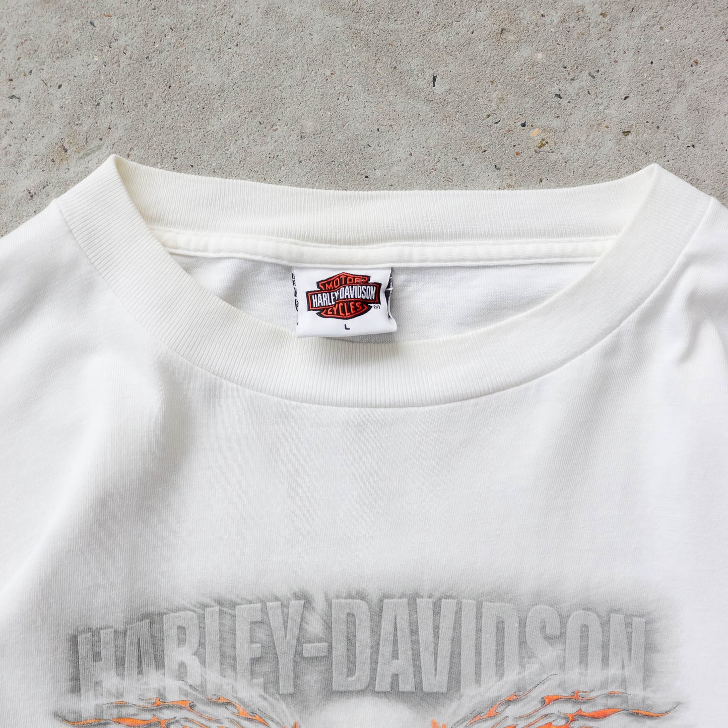 Vintage 2004 Harley Davidson Long Sleeve Flames Tee - L