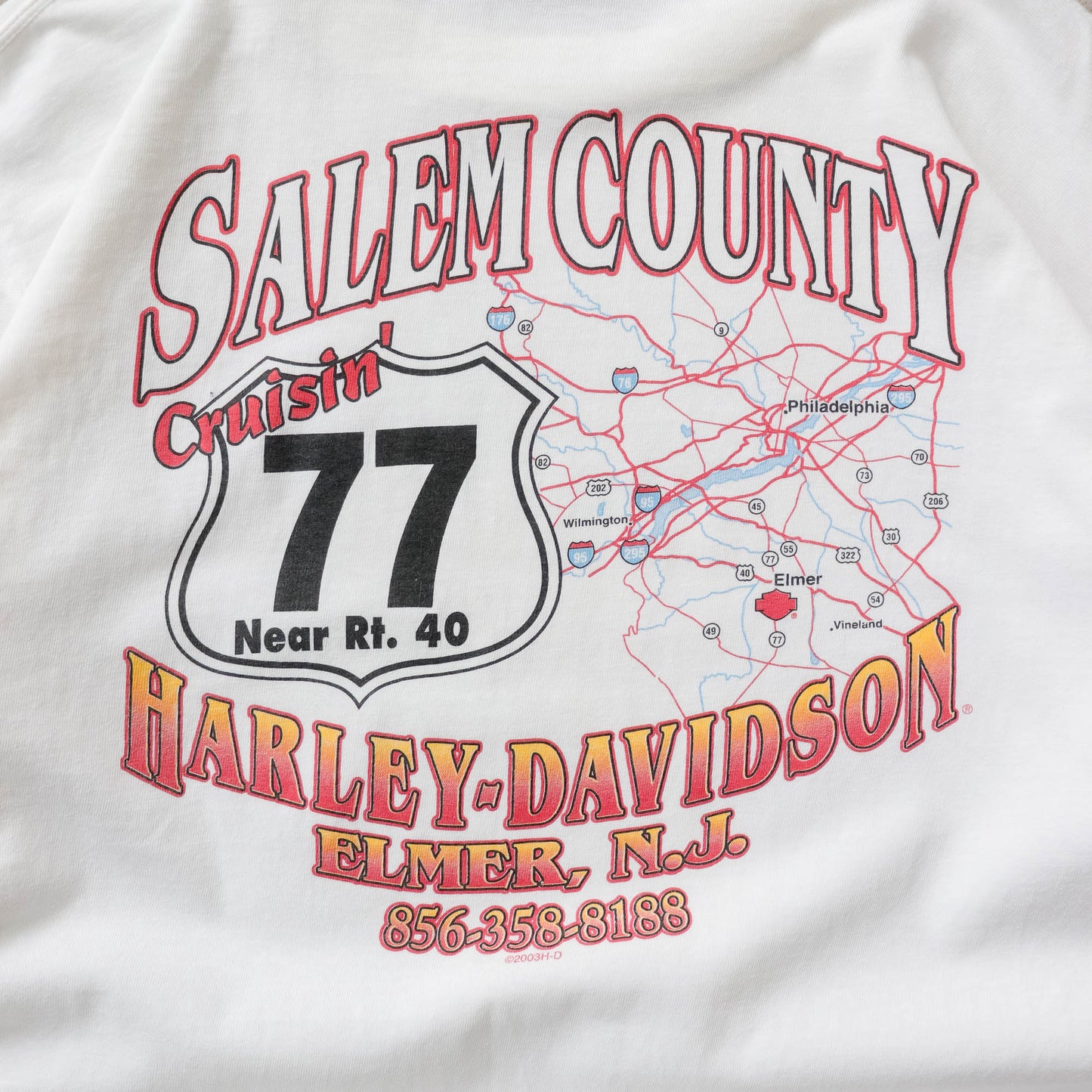 Vintage 2004 Harley Davidson Long Sleeve Flames Tee - L