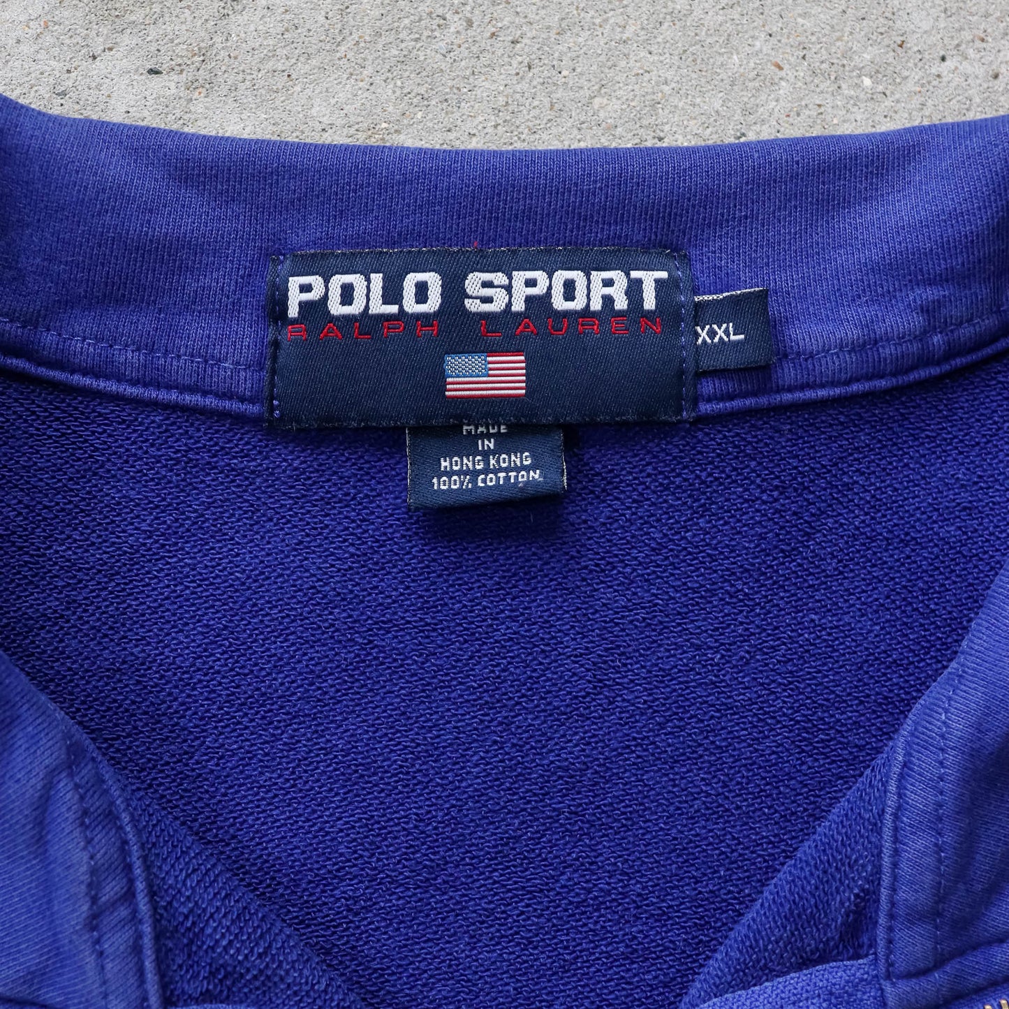 Polo Sport Ralph Lauren Spellout 1/4 Zip Sweatshirt - 90s (XXL)