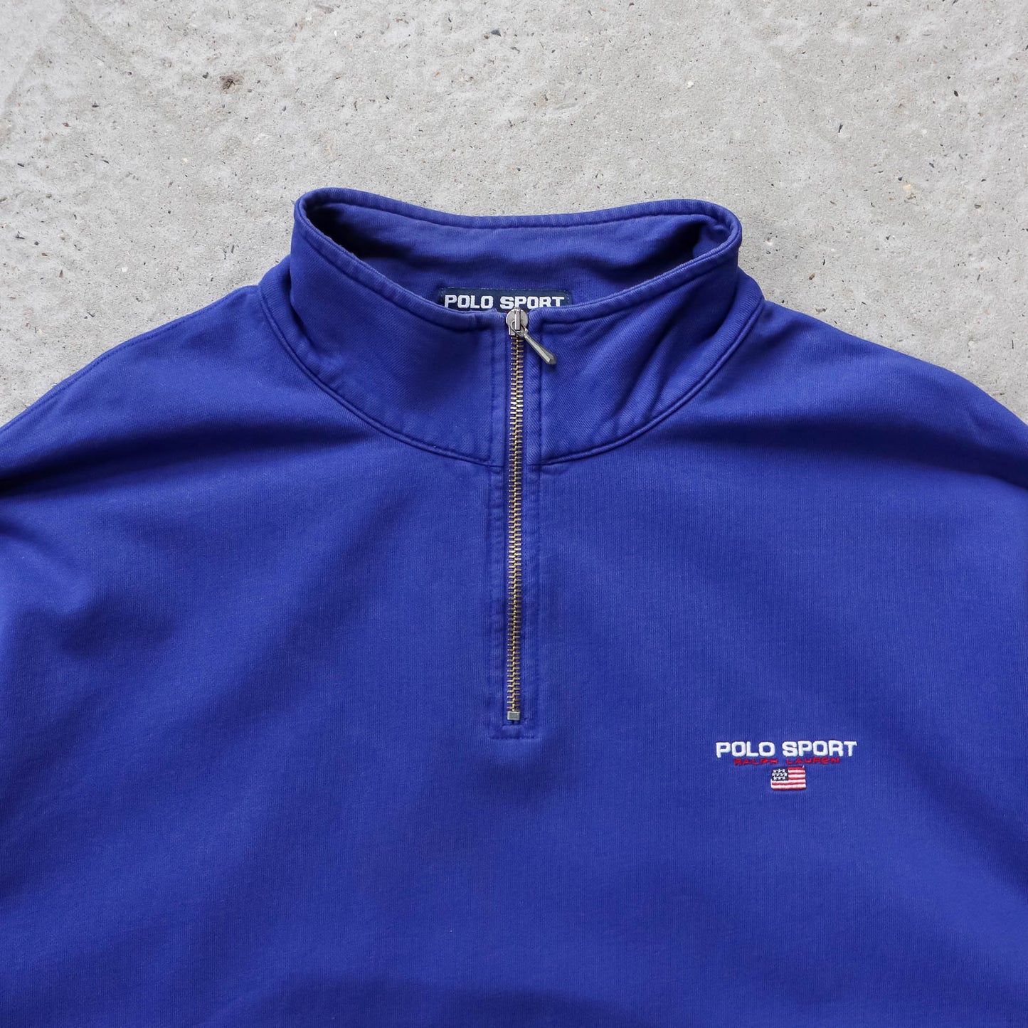 Polo Sport Ralph Lauren Spellout 1/4 Zip Sweatshirt - 90s (XXL)