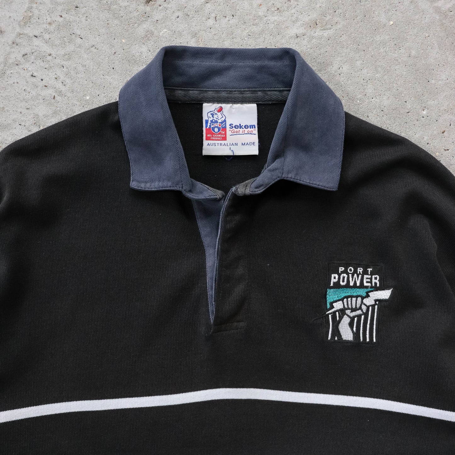 Port Adelaide Power Sekem AFL Rugby Jumper - 90s (L)