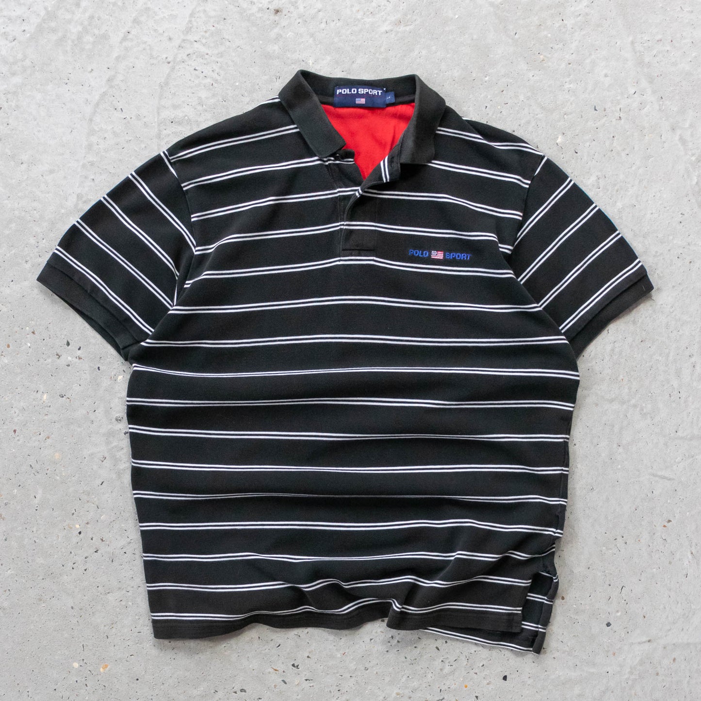 Polo Sport Ralph Lauren Striped Polo Shirt - 90s (L)