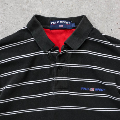 Polo Sport Ralph Lauren Striped Polo Shirt - 90s (L)