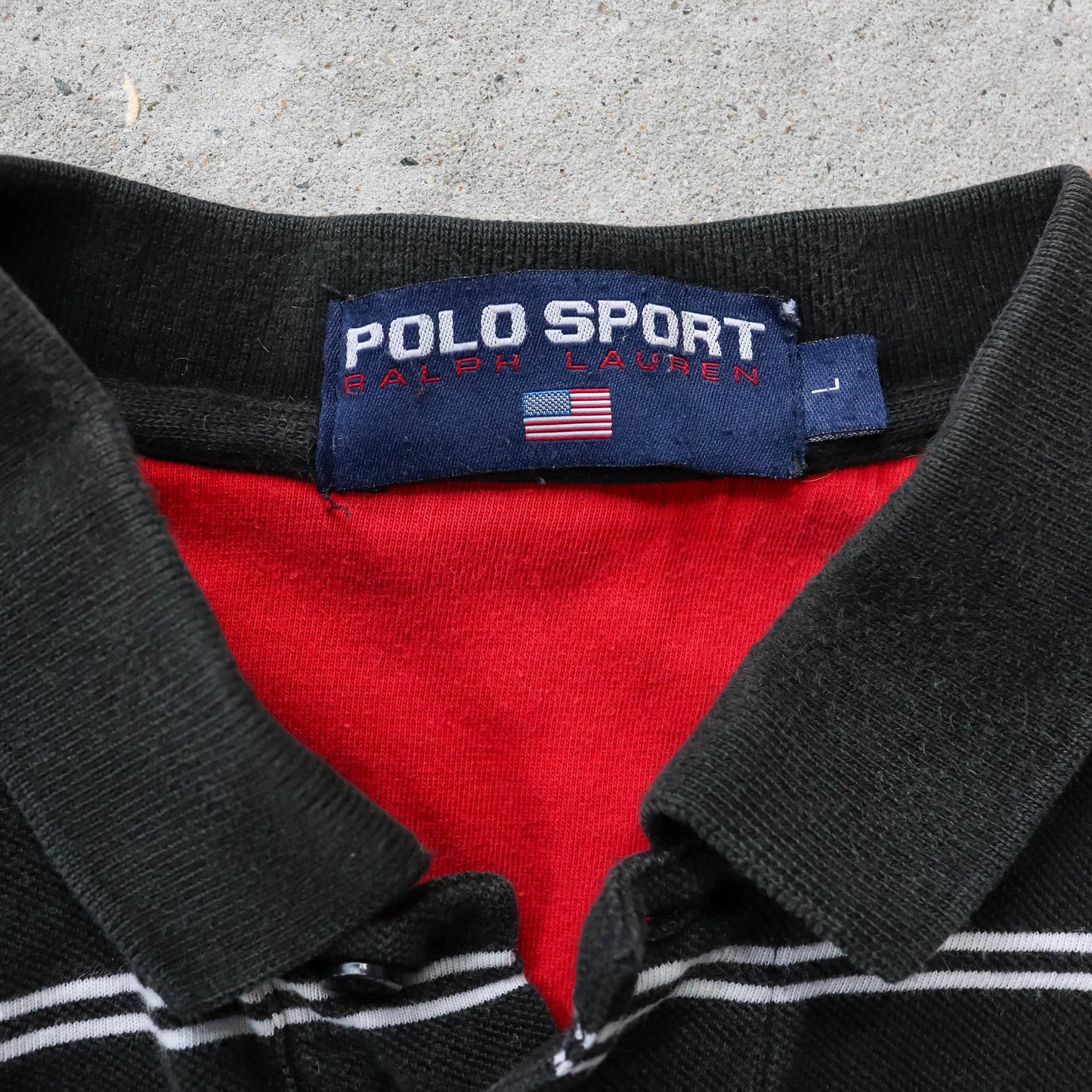 Polo Sport Ralph Lauren Striped Polo Shirt - 90s (L)