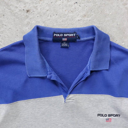 Polo Sport Ralph Lauren Striped Polo Shirt - 90s (L)
