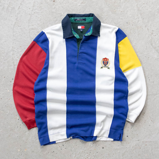 Tommy Hilfiger Sailing Colourblock Rugby Shirt - 90s (M)