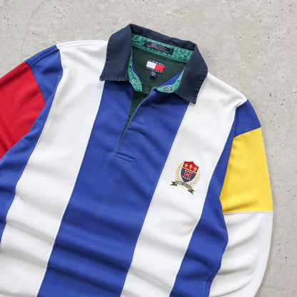 Tommy Hilfiger Sailing Colourblock Rugby Shirt - 90s (M)