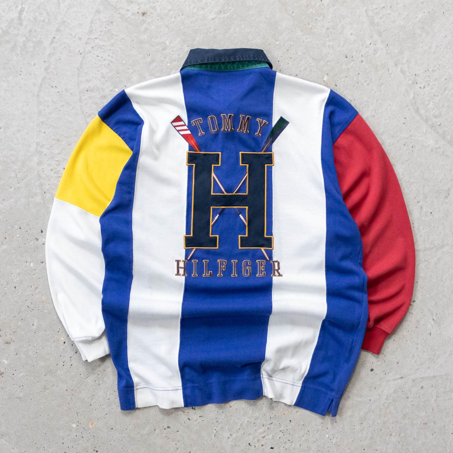 Tommy Hilfiger Sailing Colourblock Rugby Shirt - 90s (M)