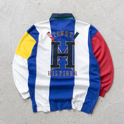 Tommy Hilfiger Sailing Colourblock Rugby Shirt - 90s (M)