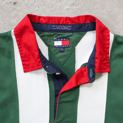 Tommy Hilfiger Sailing Gear Spellout Rugby Shirt - 90s (XL)
