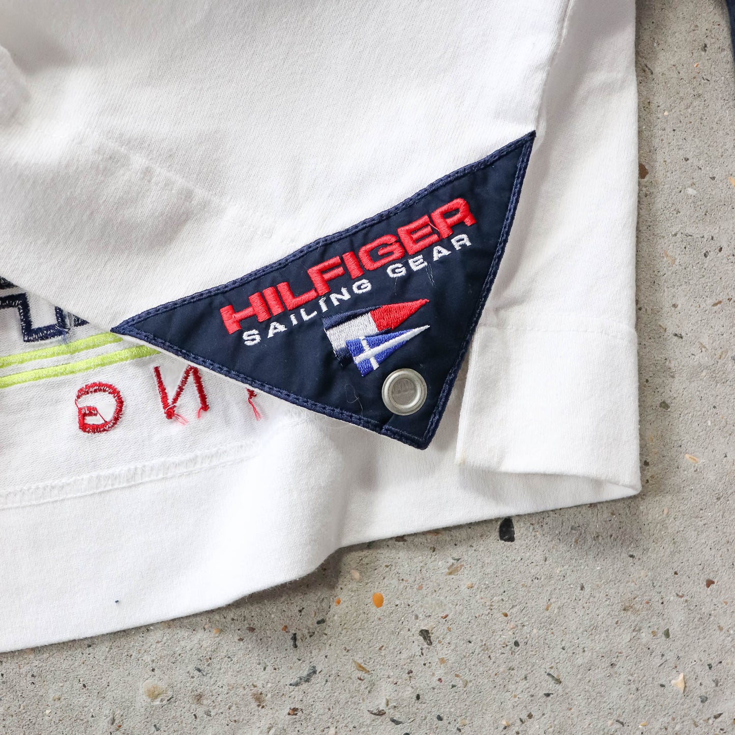 Tommy Hilfiger Sailing Gear Spellout Rugby Shirt - 90s (XL)