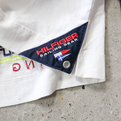 Tommy Hilfiger Sailing Gear Spellout Rugby Shirt - 90s (XL)
