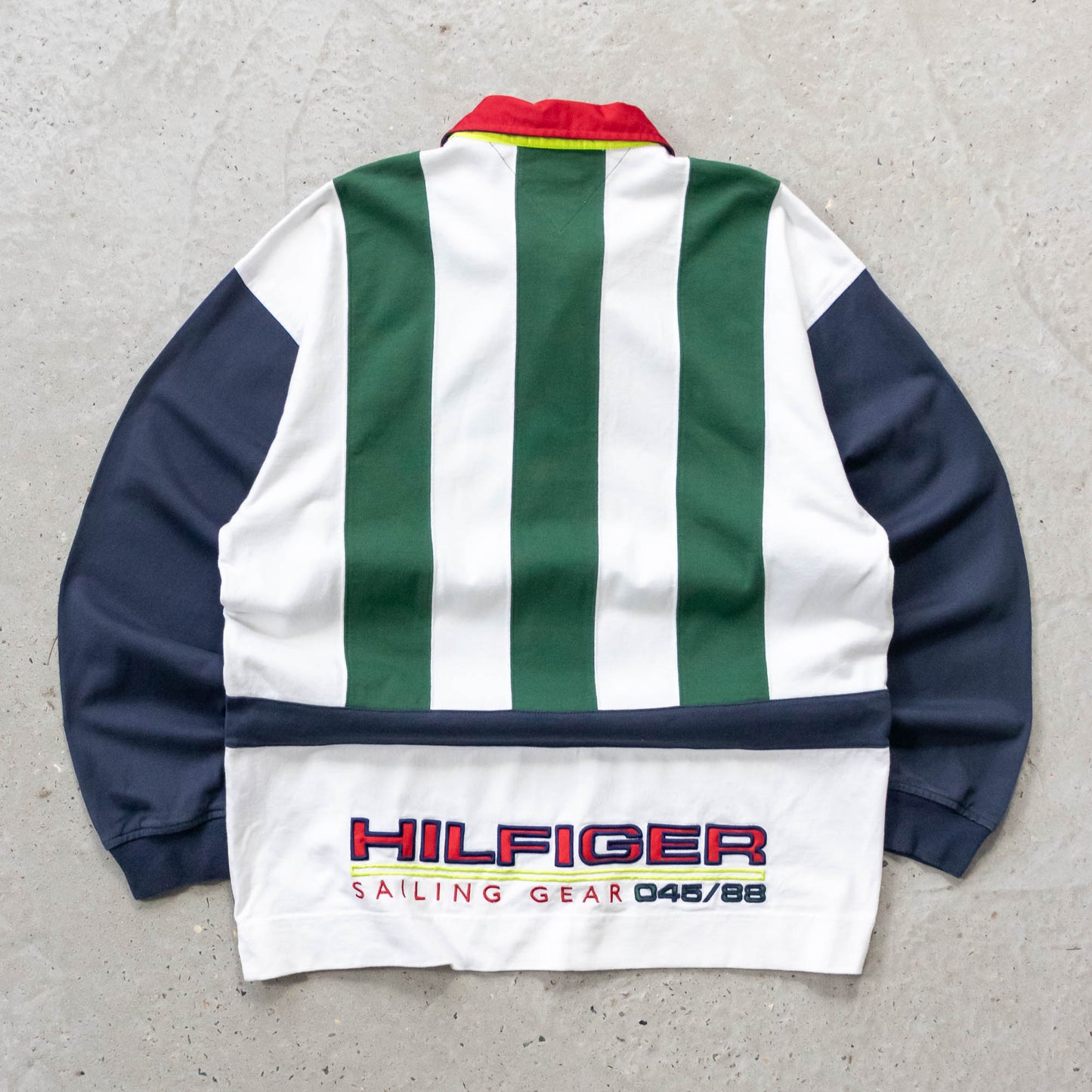 Tommy Hilfiger Sailing Gear Spellout Rugby Shirt - 90s (XL)