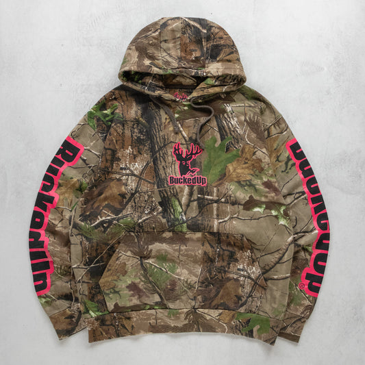 Vintage Bucked Up Realtree Camo Hoodie - M