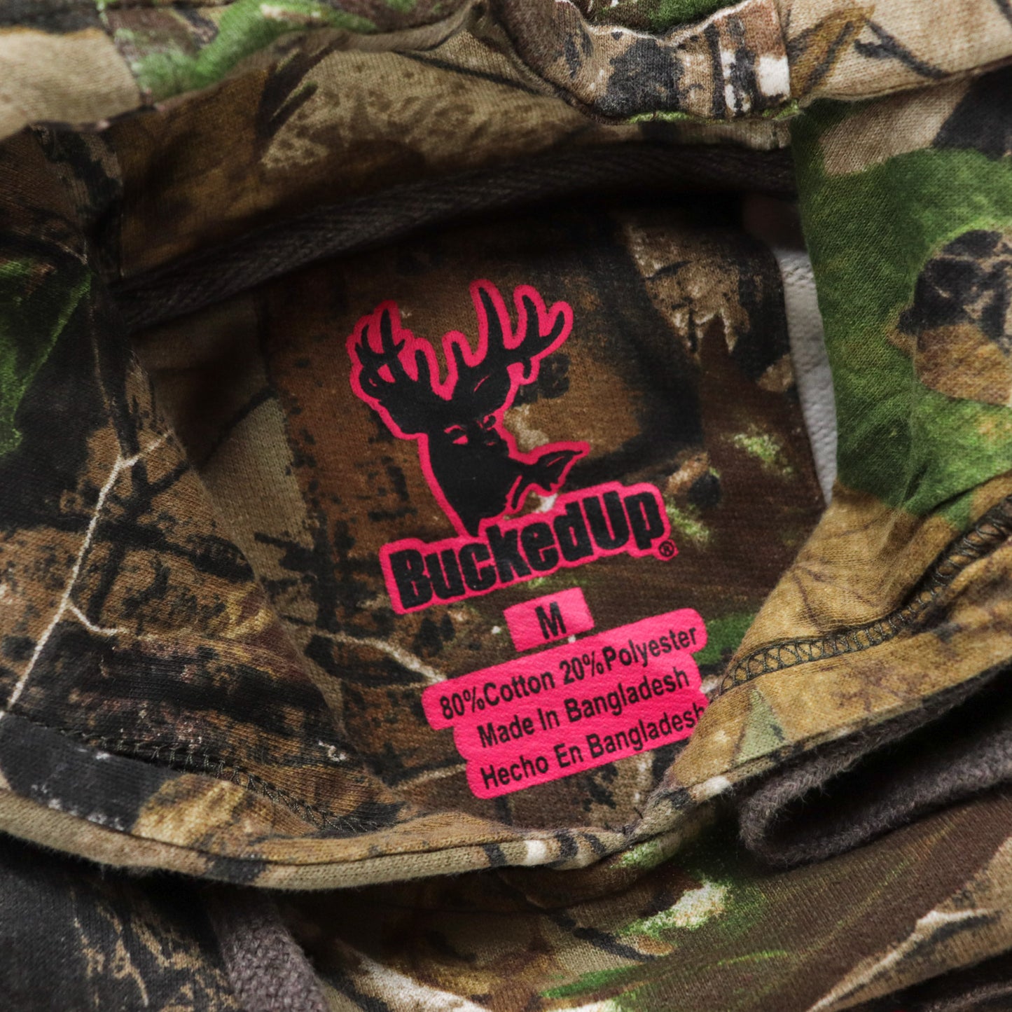 Vintage Bucked Up Realtree Camo Hoodie - M