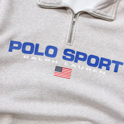 Polo Sport Ralph Lauren Spellout 1/4 Zip Sweatshirt - 2000s (M)