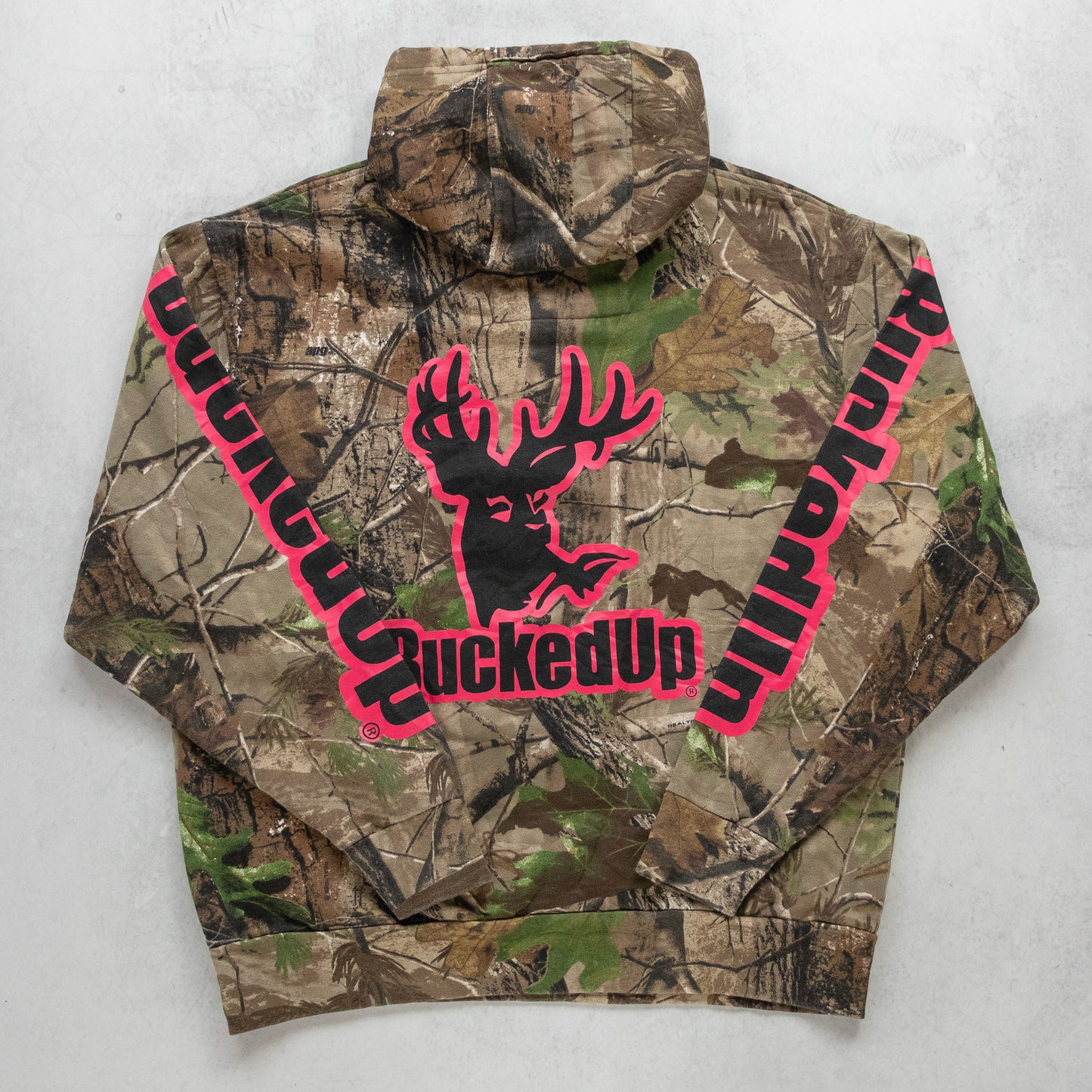 Vintage Bucked Up Realtree Camo Hoodie - M