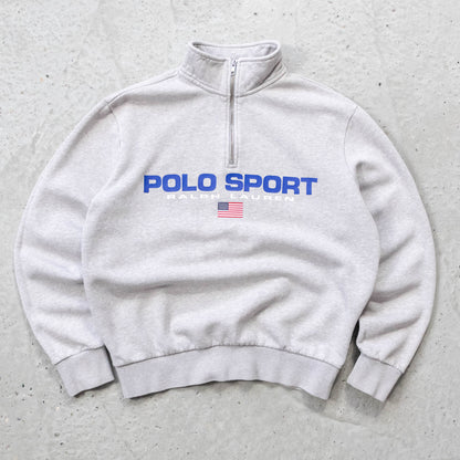 Polo Sport Ralph Lauren Spellout 1/4 Zip Sweatshirt - 2000s (M)