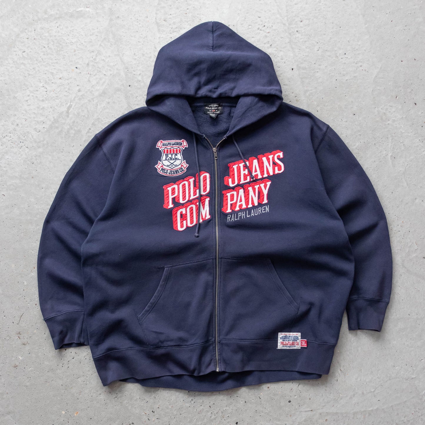 Polo Jeans Co Ralph Lauren Zip-Up Hoodie - 2000s (XXXL)