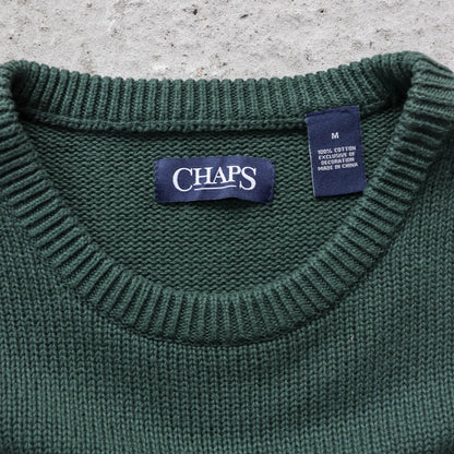 Chaps Ralph Lauren Fisherman Knit Sweater - 2000s (M)