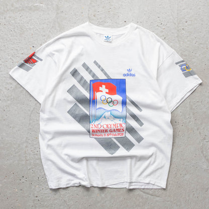 Adidas Winter Olympics St Moritz Graphic Tee - 80s (XL)