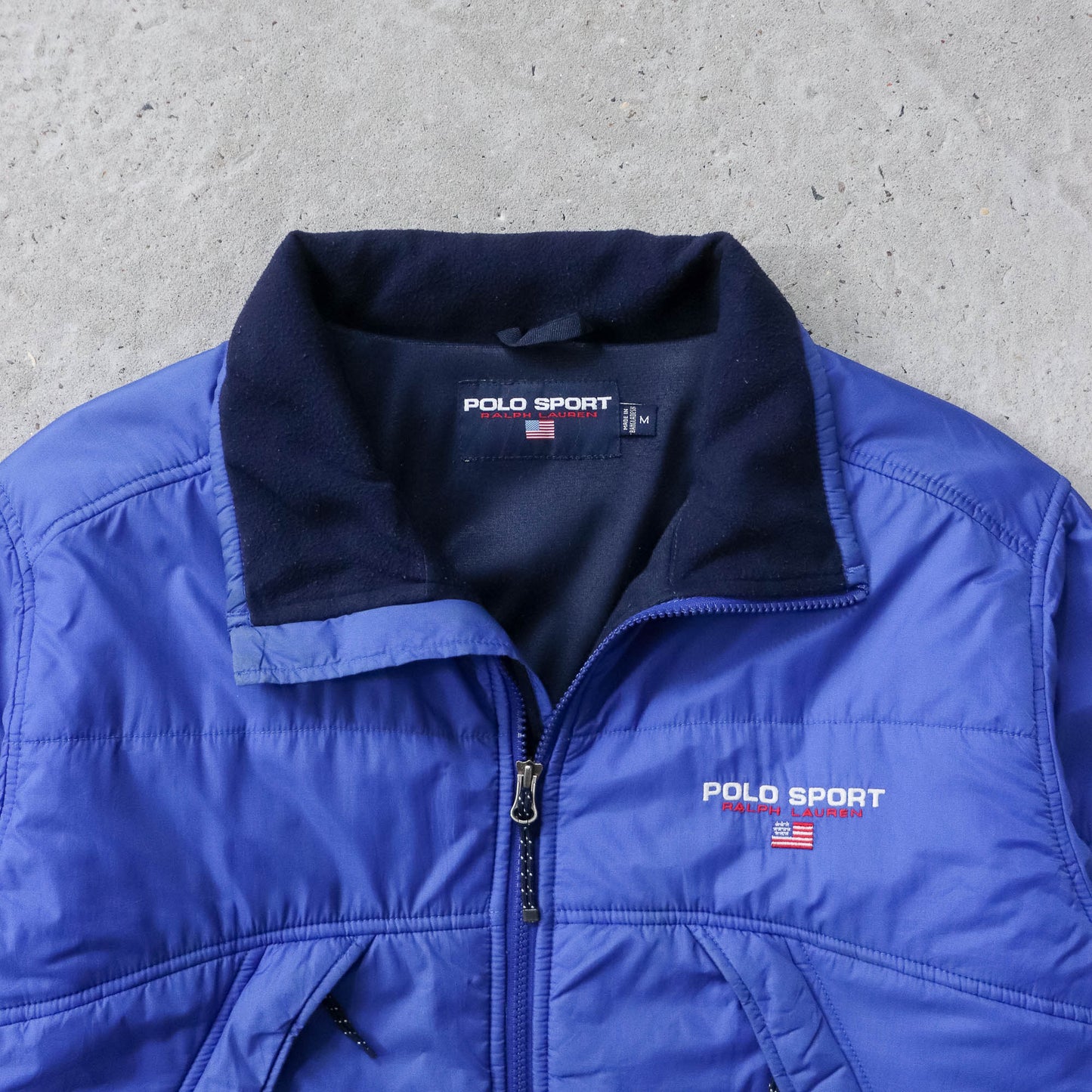 Polo Sport Spellout Quilted Jacket - 90s (M)