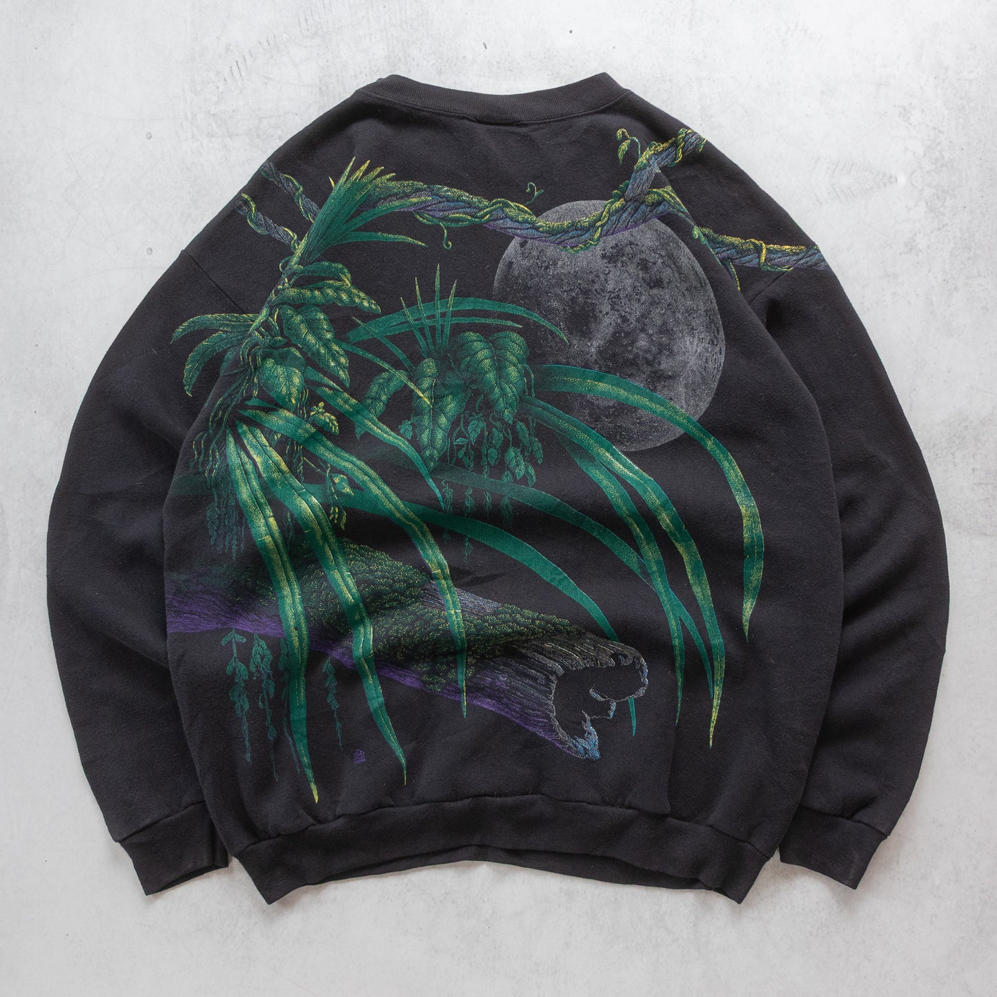 Vintage 90s Black Panther Wildlife Sweatshirt - XL