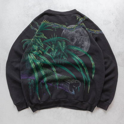 Vintage 90s Black Panther Wildlife Sweatshirt - XL