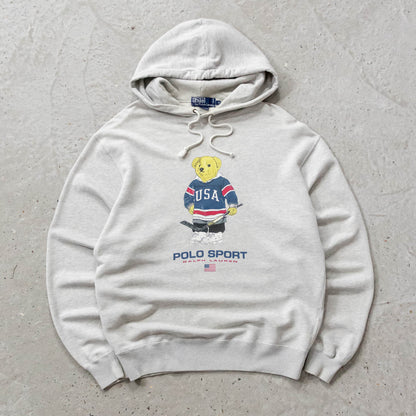 Polo Sport Hockey Bear Hoodie - 90s (M)