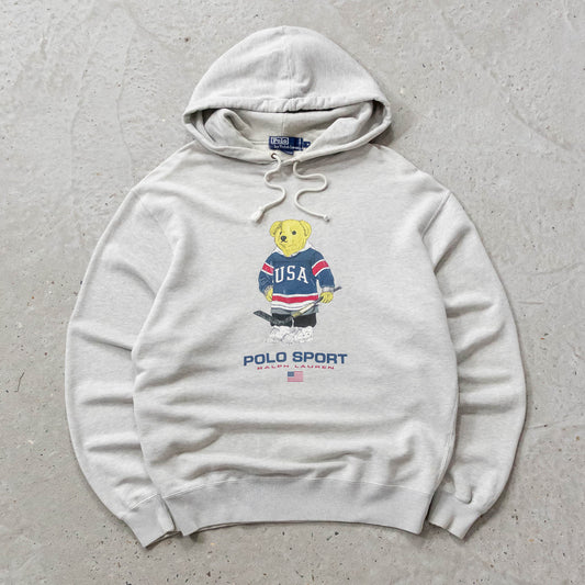 Polo Sport Hockey Bear Hoodie - 90s (M)