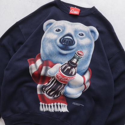 Vintage 1995 Coca-Cola Polar Bear Sweatshirt - XL